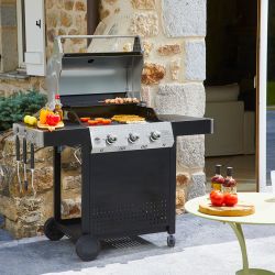 Barbecue Gaz 3 Brûleurs Plancha ROSTER