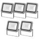 Lot de 5 Projecteurs LED Extérieur Extra Plat 50W Gris CREALYS