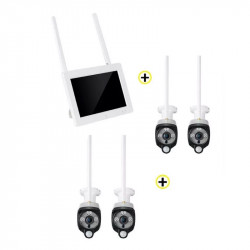 Pack Vidéosurveillance Wifi Ecran 7" 4 canaux + 4 caméras IP DIOD