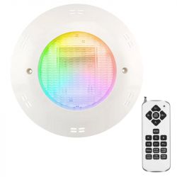 Projecteur Piscine LED Couleur 12W en saillie IP68 + Télécommande CREALYS