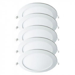 Lot de 5 Downlight LED Encastrable 12W 4000K Ø225mm WOLTZ