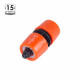 Raccord rapide 15mm plastique + Stop