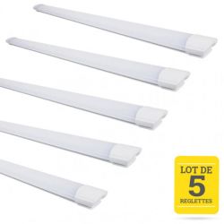 Lot de 5 Réglettes LED Etanches 155cm 55W 4000K IP65 CREALYS